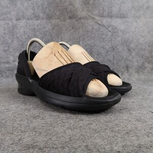 Bzees Shoes Womens 8 Slip On Peep Toe Loafers Remix Comfort Fashion Casual Black